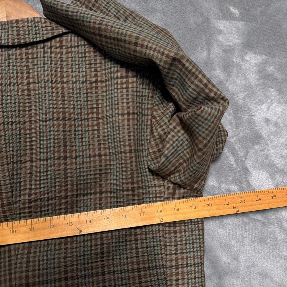 Vintage Dunn & Co Plaid Sport Coat Blazer Mens 40R‎ Wool Shooting Field